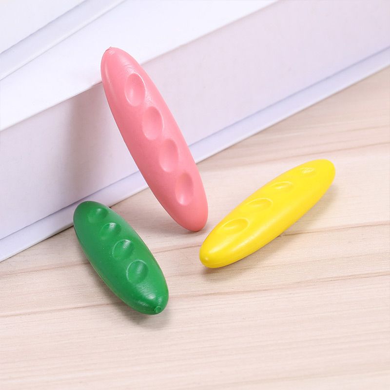 12 Colors Washable and Non-toxic Peanut Crayons