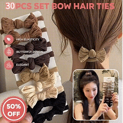 30Pcs Set Bow Hair Ties Set