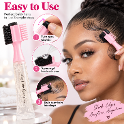 2-IN-1 BABY HAIR GEL STYLING TOOL – EDGE CONTROL GEL WITH BRUSH & MINI COMB