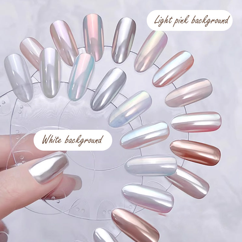 Chrome mirror effect nail powder
