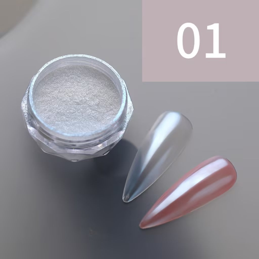 Chrome mirror effect nail powder