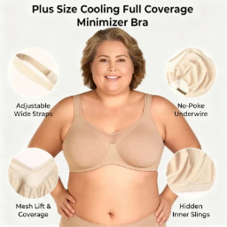 🖤Women's Elegant Sheer Full Coverage Plus Size Bra