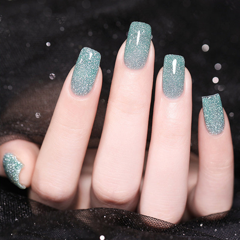 ✨ Shiny and glossy rhinestone gel nail polish | Glossy and long-lasting manicure! 💅
