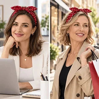 Polka Dot Bow Headband