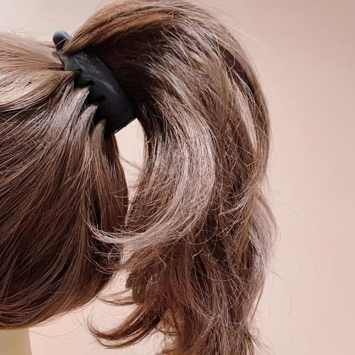 💎Women's 4 Non-Slip Banana Hair Clips - Vintage Oval Leopard Print, Amber and Black, Fashion Hair Accessories for Secure Ponytails, Bun Hairstyles
