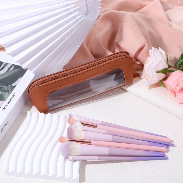 Small Clear PU Leather Makeup Bag