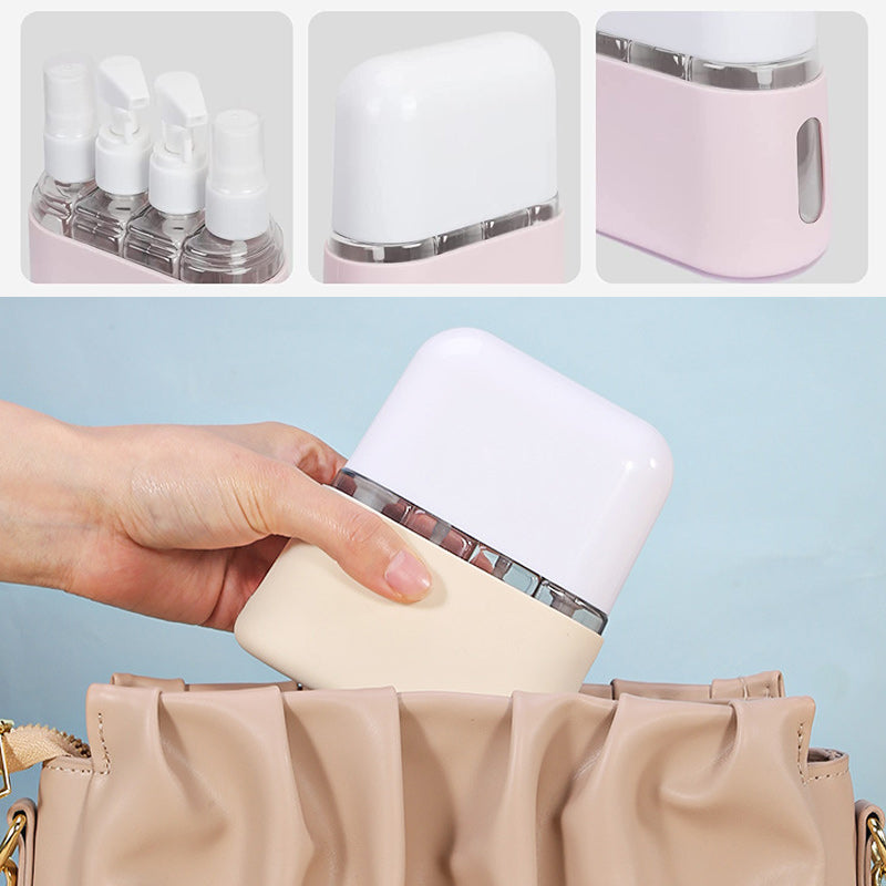 Portable Travel Bottle Set With Shampoo Dispenser