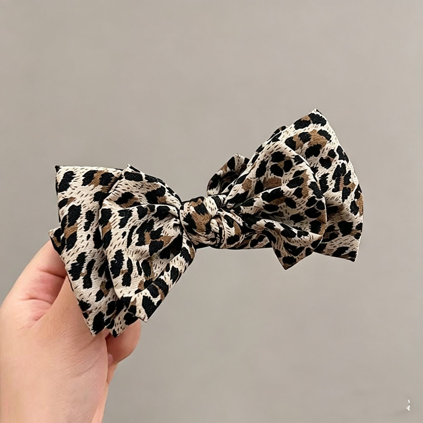 Vintage Leopard Print Bow Premium Hair Grab Hair Accesso🎀