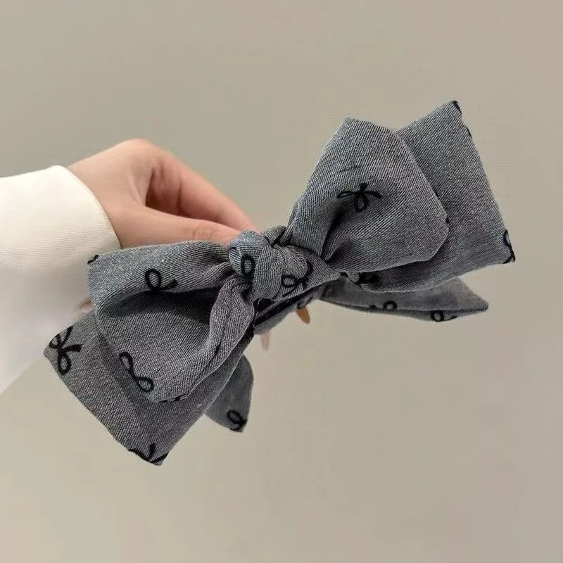 🔥New Hot Selling❤️‍🔥 Grey double-bow hair clip