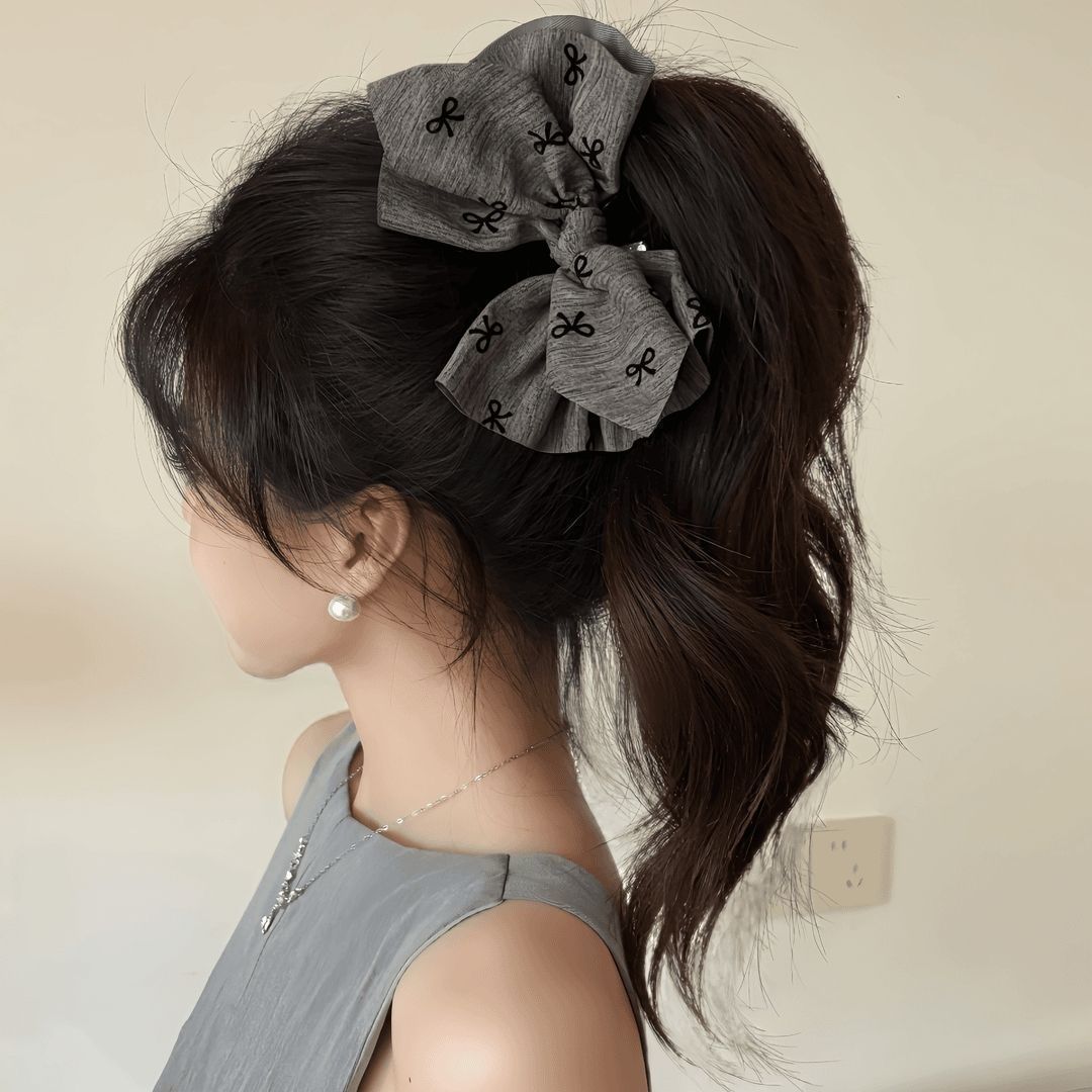 🔥New Hot Selling❤️‍🔥 Grey double-bow hair clip