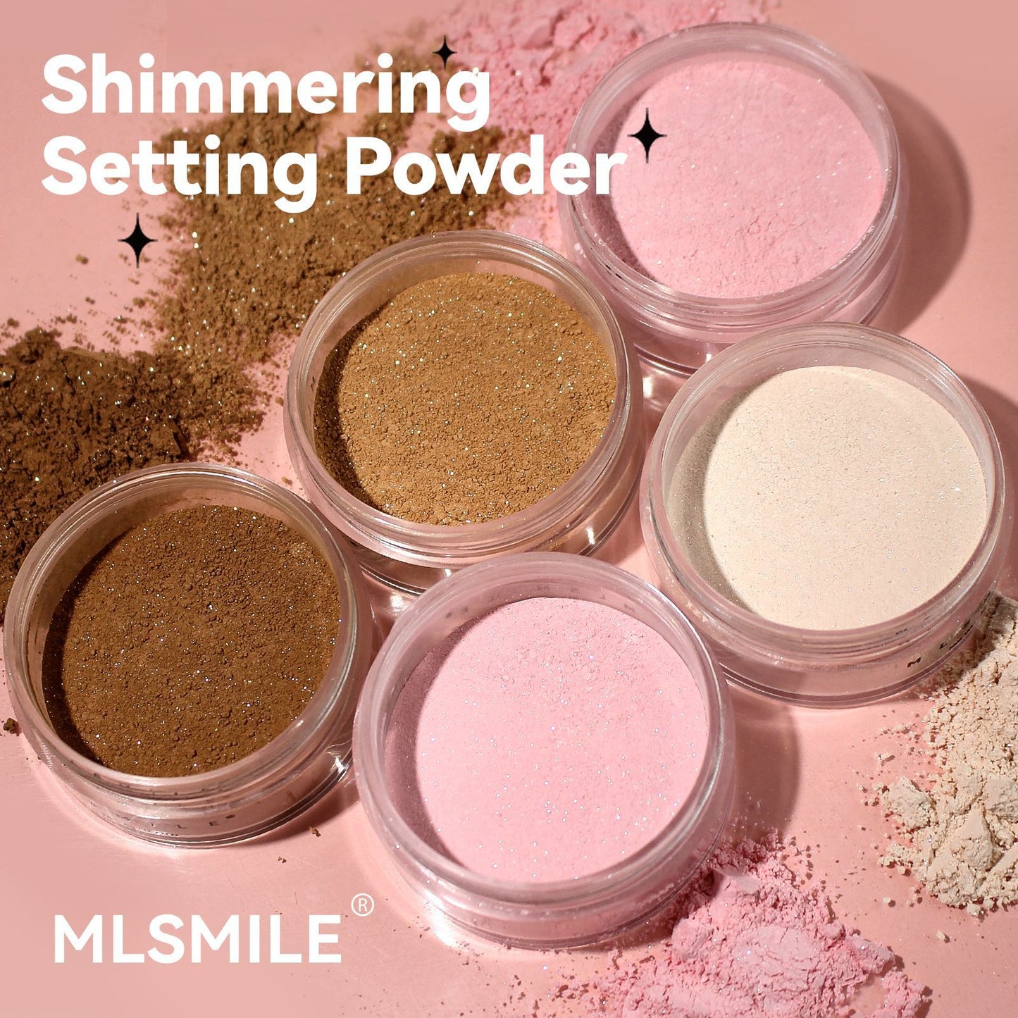Diamond Shimmer Loose Powder – A fine, mist-like setting powder that offers coverage