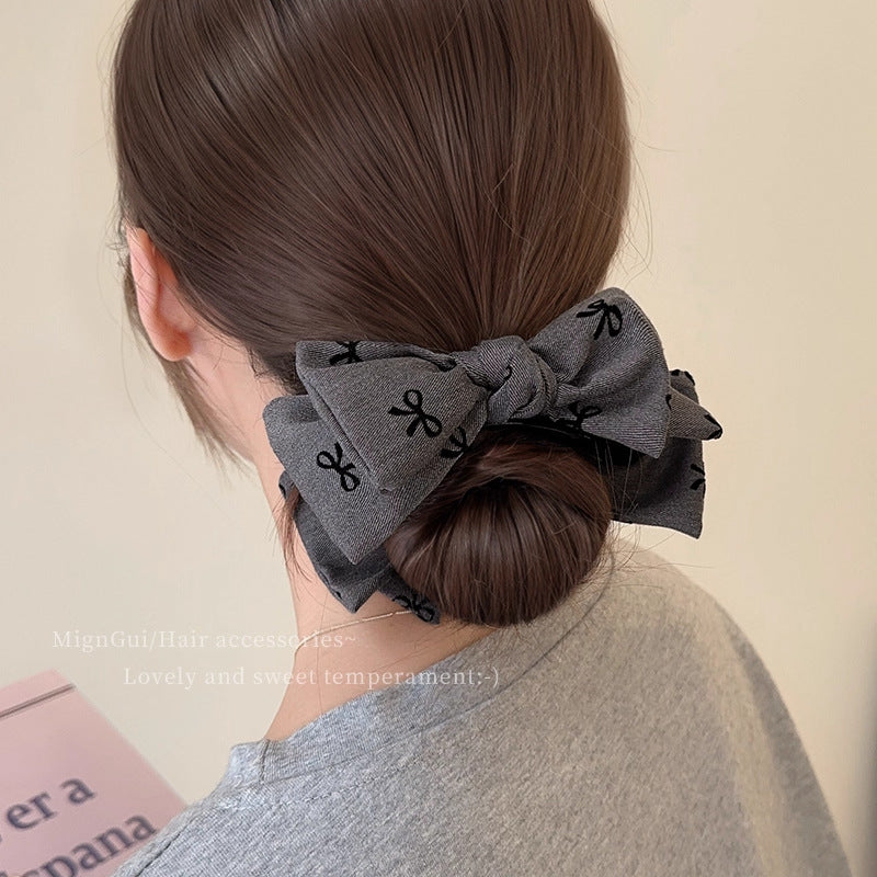 🔥New Hot Selling❤️‍🔥 Grey double-bow hair clip