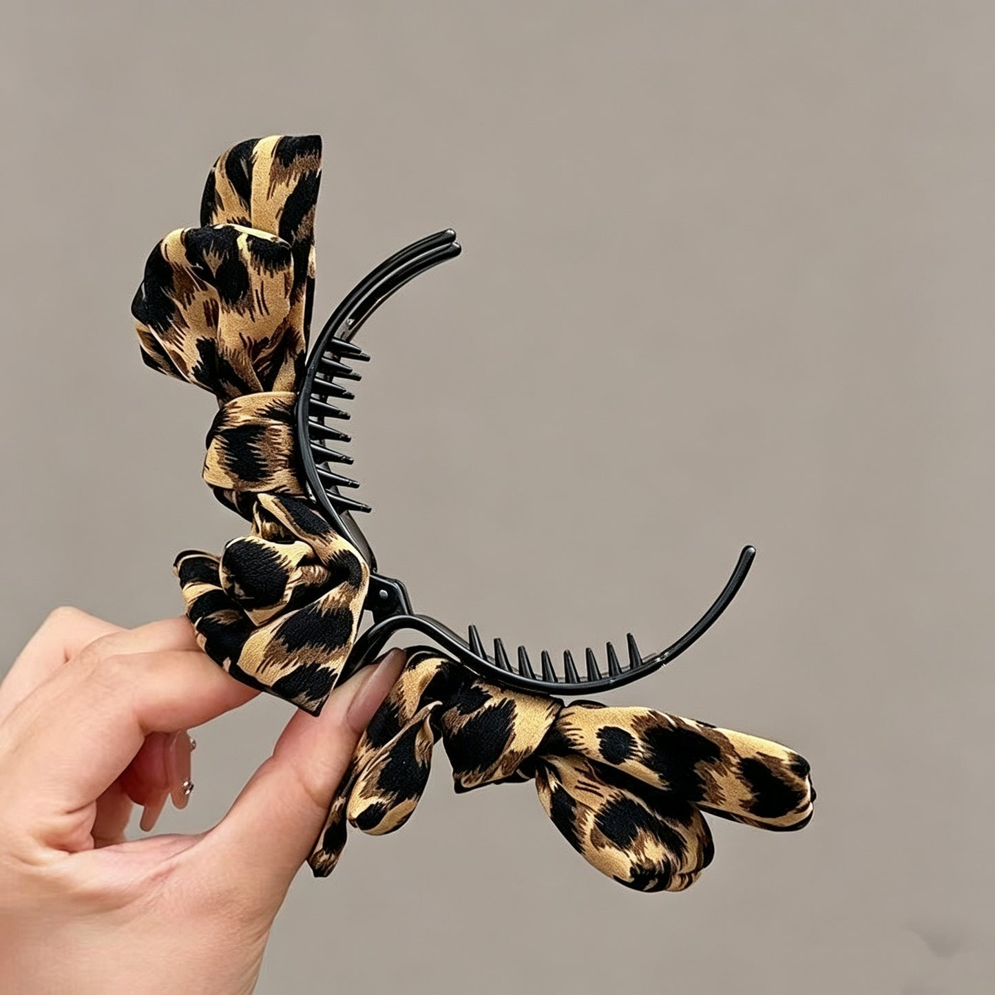 Vintage Leopard Print Bow Premium Hair Grab Hair Accesso🎀
