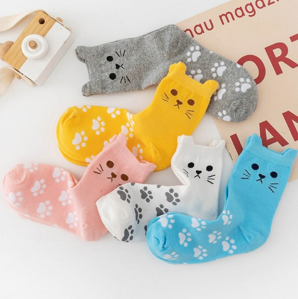 3 Pairs Women's Cute Animal Socks, Soft Cotton Lightweight Comfortable Socks
