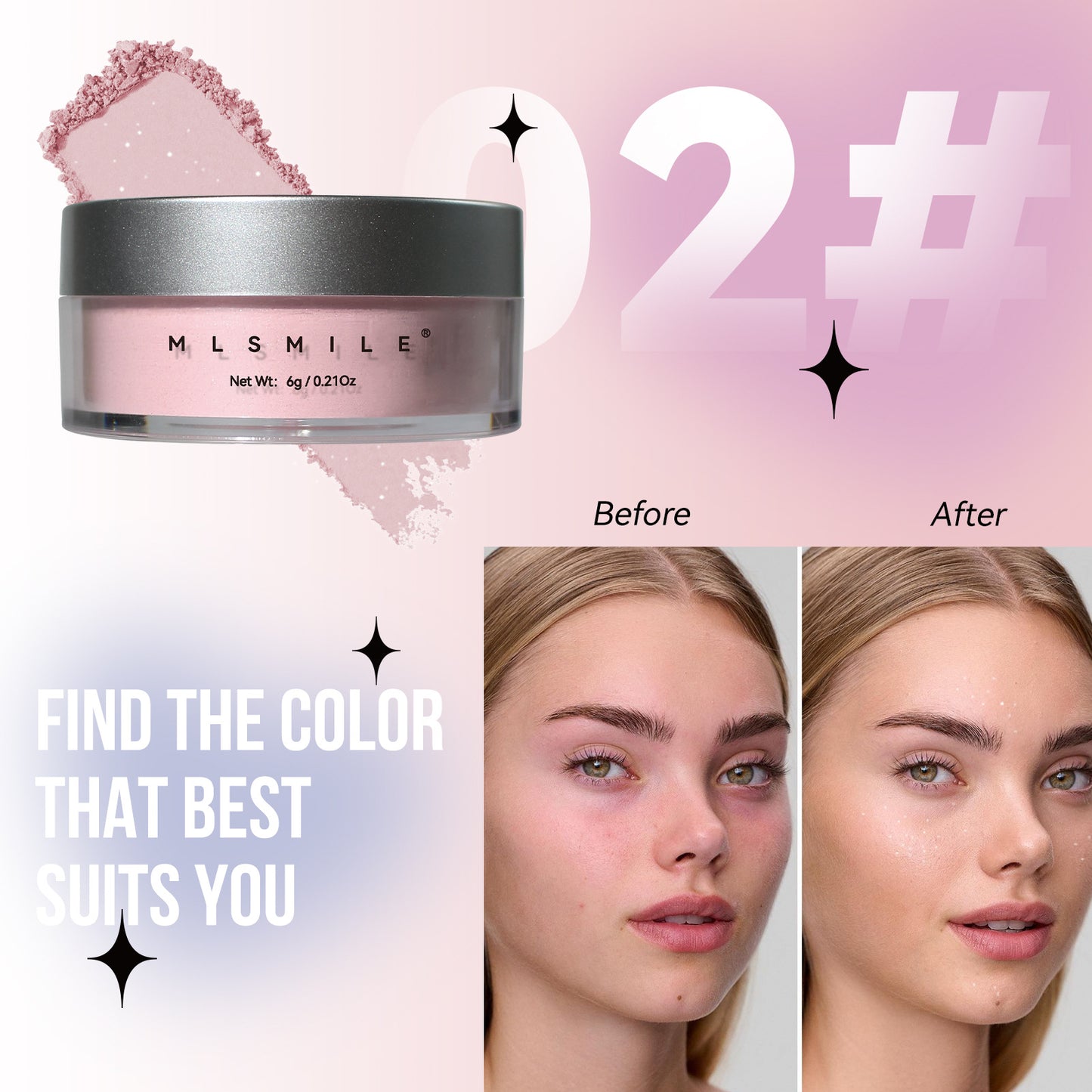 Diamond Shimmer Loose Powder – A fine, mist-like setting powder that offers coverage