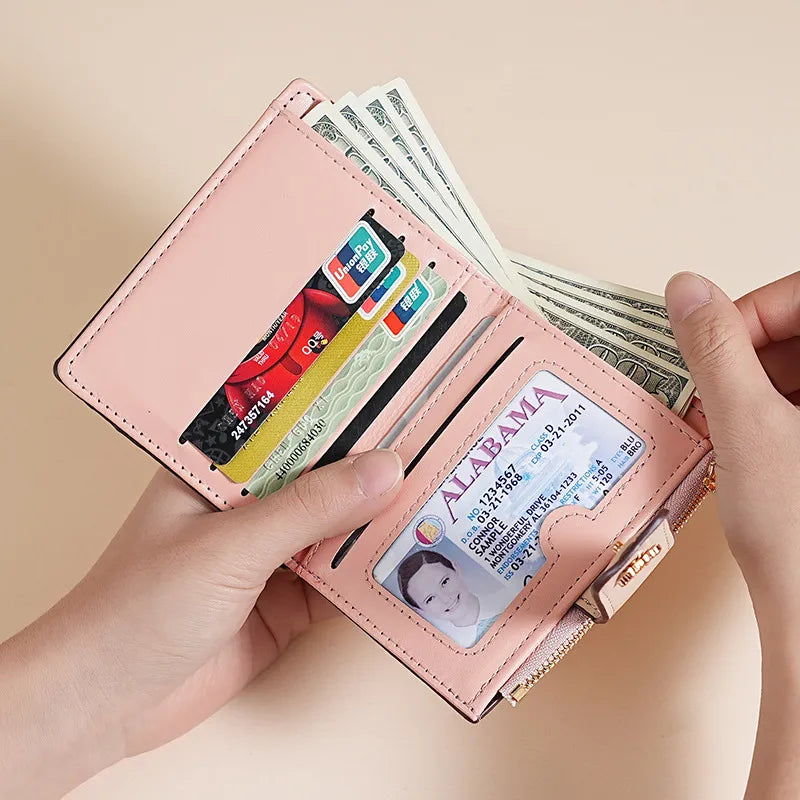 Multi-card slot coin purse PU wallet