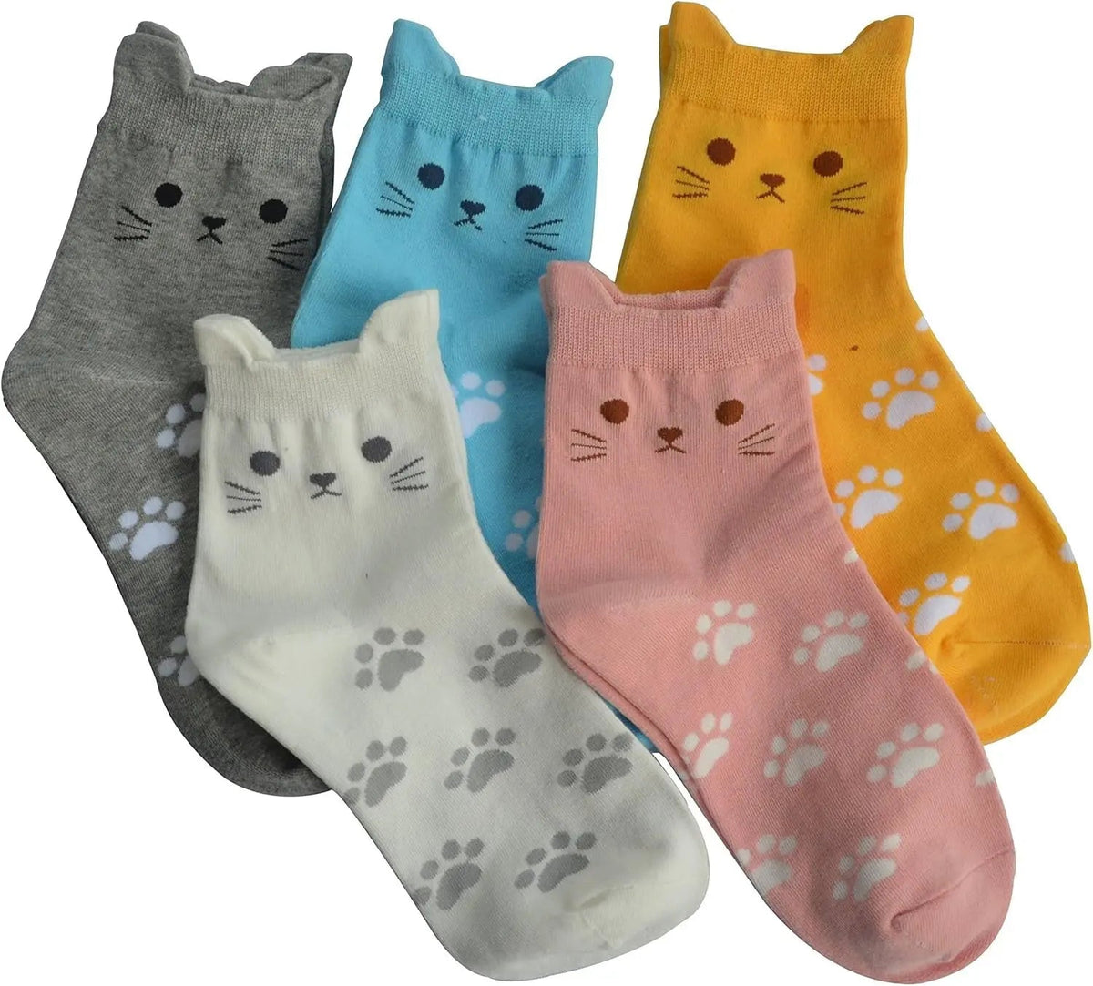 3 Pairs Women's Cute Animal Socks, Soft Cotton Lightweight Comfortable Socks