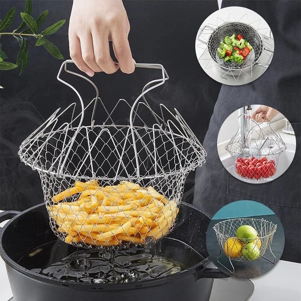 🔥LAST DAY 30% OFF🔥304 Stainless Steel Foldable Fry Basket