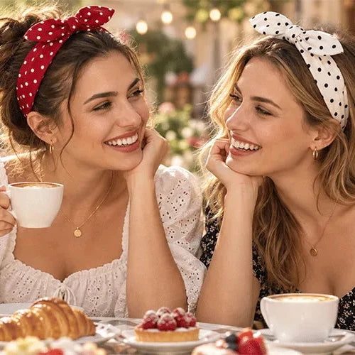 Polka Dot Bow Headband