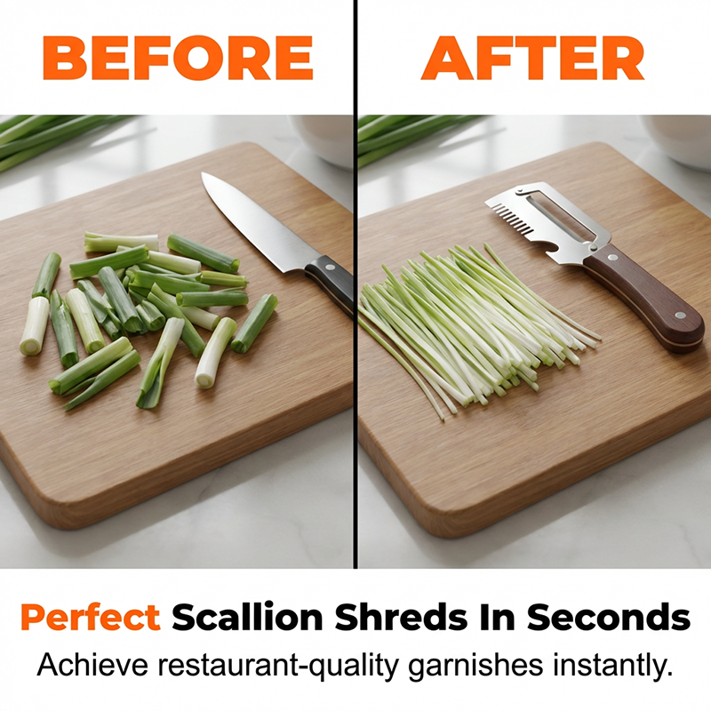🎁 3-in-1 Onion Slicer and Peeler