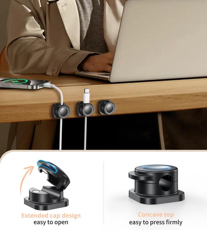 Magnetic Cable Clips（ 1 SET 20PCS)