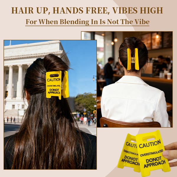 ✨Caution: Overstimulated - Do Not Approach Hairclips🤣