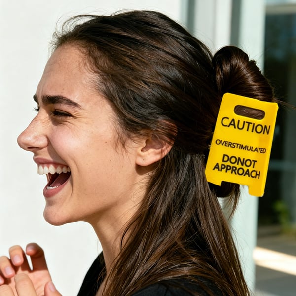 ✨Caution: Overstimulated - Do Not Approach Hairclips🤣