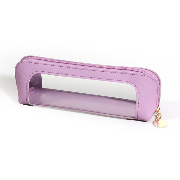 Small Clear PU Leather Makeup Bag