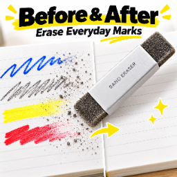 🧽 Abrasive Eraser for Pen and Pencil Marks💥Buy two, get one free—receive three pieces in total.