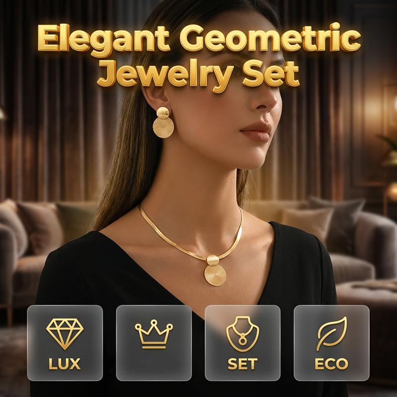 💫 LIMITED-TIME 60% OFF! ✨ Modern Geometric Jewelry Set – Gold-Plated, Lightweight, Chic 🔶