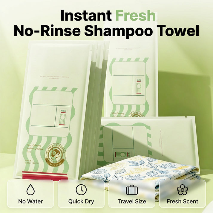 🔥No-Rinse Hair Cleansing Shampoo Towel ✨