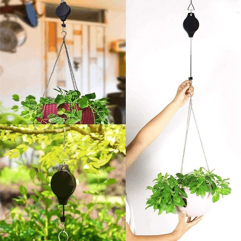 Easy Reach Plant Pulley Set For Garden Baskets Pots Or Birds Feeder