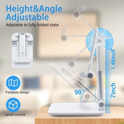 Adjustable Telescopic Folding Cell Phone and Tablet Stand